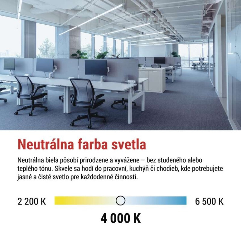 LED trubica T8 18 W 120 cm neutrálna biela 4
