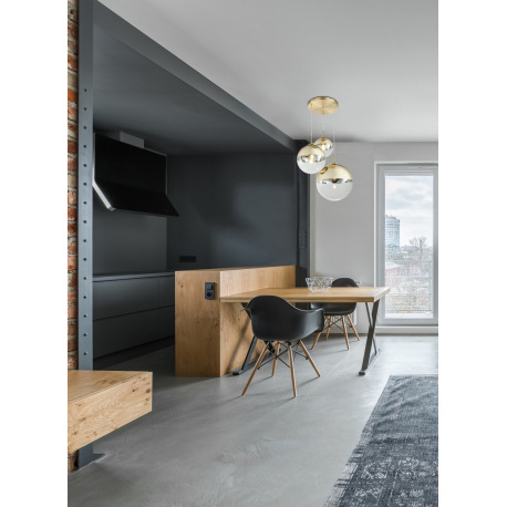 Závesné svietidlo, kov zlatý, sklo priehľadné zlaté, 3 gule s priemerom: 20 - 25 - 30 cm, Ø510, V:12 1