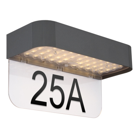 Solárne svietidlo, plast sivý matný/priehľadný, akryl priehľadný, krokový prepínač, batéria súčasťou 18