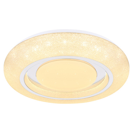 Stropné svietidlo, kov biely, akryl biely, chróm, 3 úrovne osvetlenia pomocou nástenného vypínača, t 13