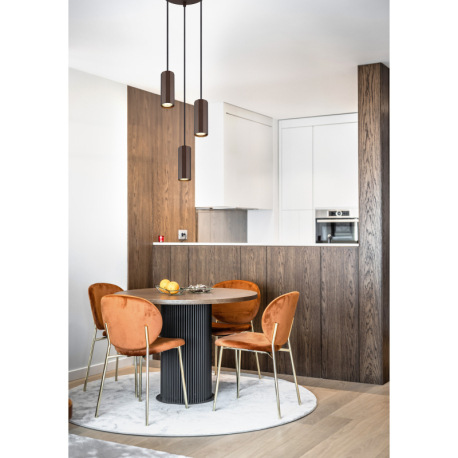 Závesné svietidlo, kov bronz matný, hliník bronz matný, kábel PVC čierny, výškovo nastaviteľné, ø: 2 1