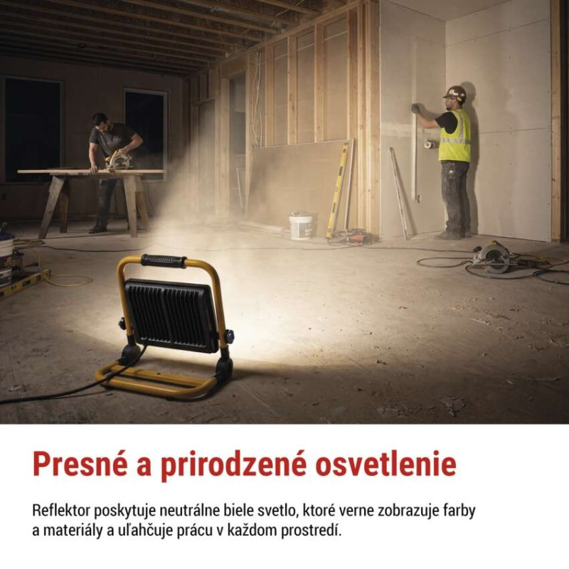LED reflektor GLARO 100 W, žlto-čierny, IP65, 10 000 lm, neutrálna biela 8