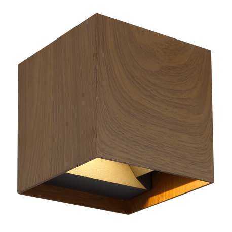 Vonkajšie svietidlo hliník, imitácia tmavého dreva, svieti smerom: hore a dole, IP54, nastaviteľný s 11