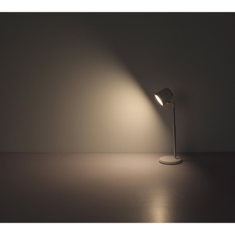 Nabíjateľná stolová lampa, hliník/plast biely, satin., strieborný, dotykové zapnutie/vypnutie/plynul 13