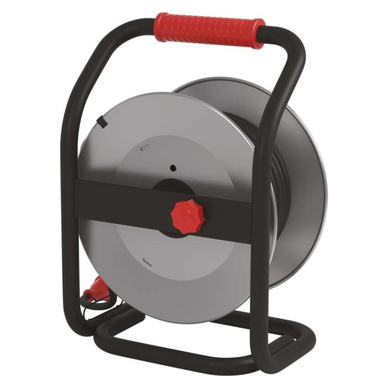 Vonkajší predlžovací kábel na bubne 25 m / 4 zásuvky / čierny / guma / 230 V / 1,5 mm2 11