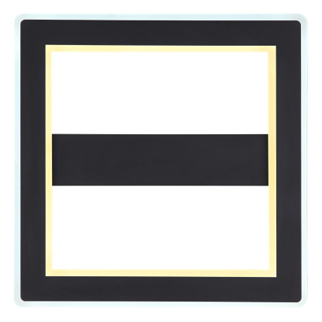 Stropné svietidlo, kov čierny, akryl opál, DxŠxV:450x450x50mm, vrátane LED 30W 230V, 3831lm zdroj, 1 4