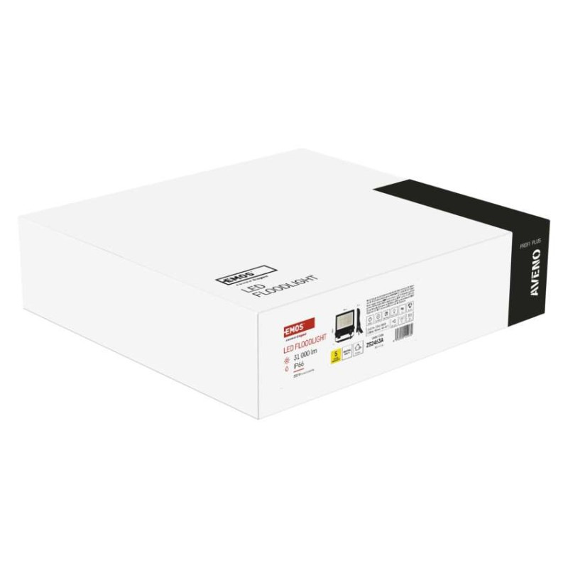 LED reflektor AVENO čierny, 200W neutrálna biela 7