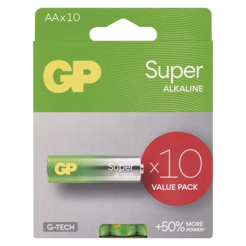 Alkalická batéria GP Super LR6 (AA) 10 ks