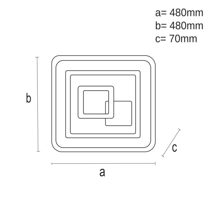 LED stropná lampa + diaľkový ovládač 110W - J1323/B 1