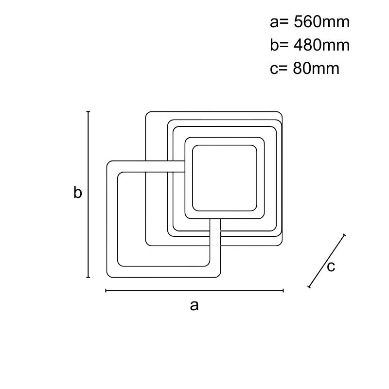 LED stropné svietidlo s diaľkovým ovládačom 105W - J1339/W 1