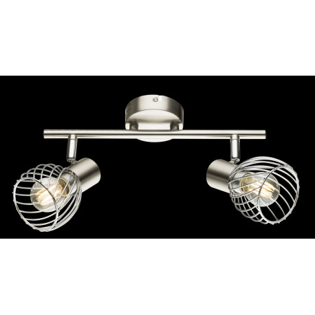 Nástenné svietidlo, kov, nikel, chróm, DxV: 300x160, bez žiaroviek 2xE14, max. 40W 230V. 8