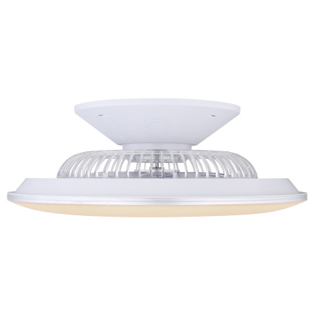 Stropný ventilátor kov/akryl biely, stmievateľný, pamäťová funkcia, nočné svetlo, časovač, diaľkové 10