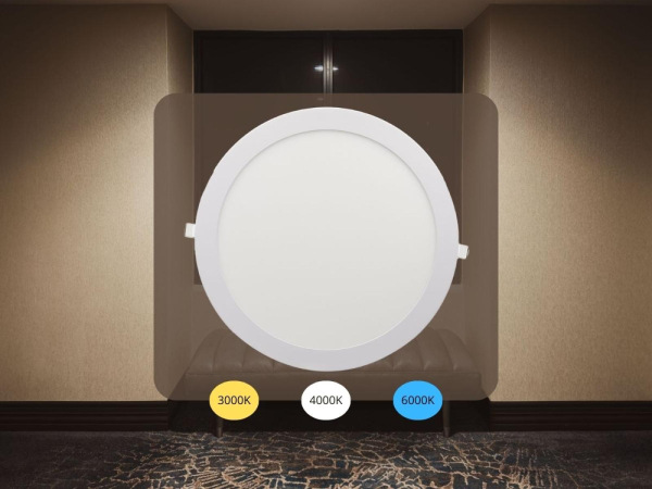 LED vsadený panel 24W / PR / SMD / CCT / WH - LPL135