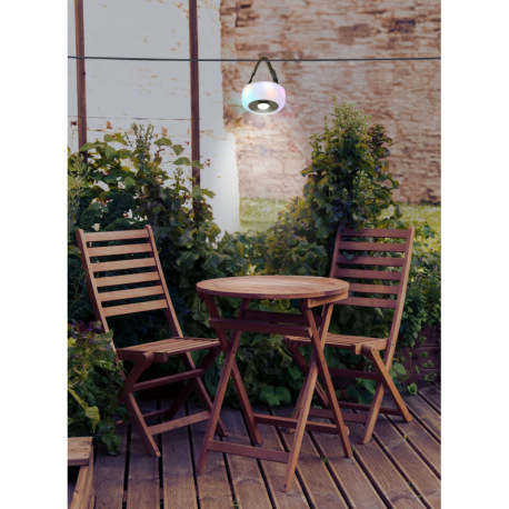 Solárne svietidlo, plast/textil zelený/čierny, silikón biely, krokový prepínač, USB kábel, aku. CR18 3