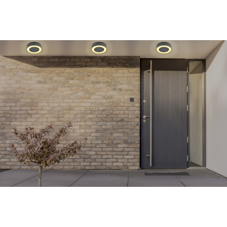 Vonkajšie svietidlo, hliník antracit, plast opál, IP54, Ø200, V:45, vrátane 1xLED 12W 230V, zdroj 84 6