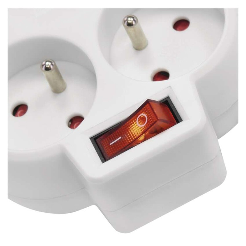 Rozbočovacia zásuvka 2×, vyp., 1×USB-A+1×USB-C, biela 6