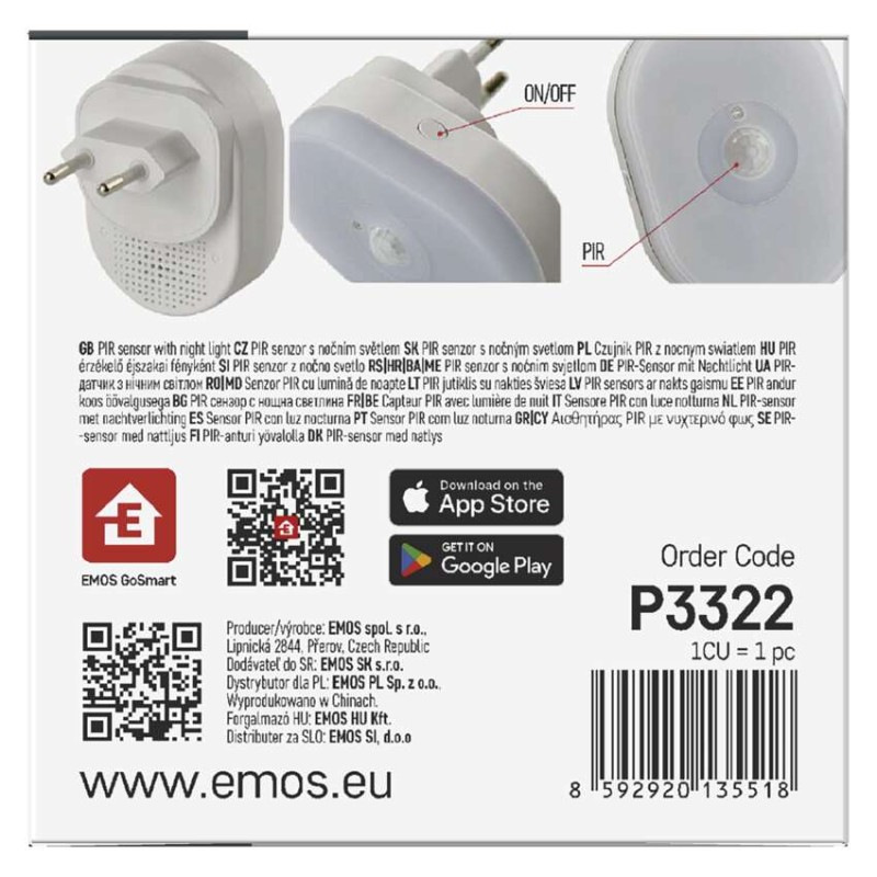 GoSmart PIR senzor (senzor pohybu) s nočným svetlom, WiFi 10