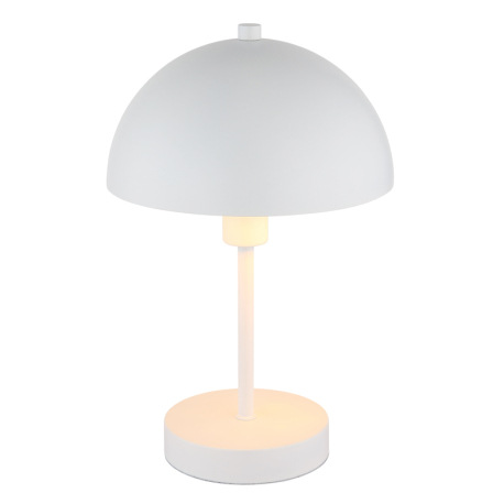 Stolové svietidlo, kov biely matný, kábel PVC biely, kolískový vypínač na kábli, ø: 200mm, V: 310mm, 13