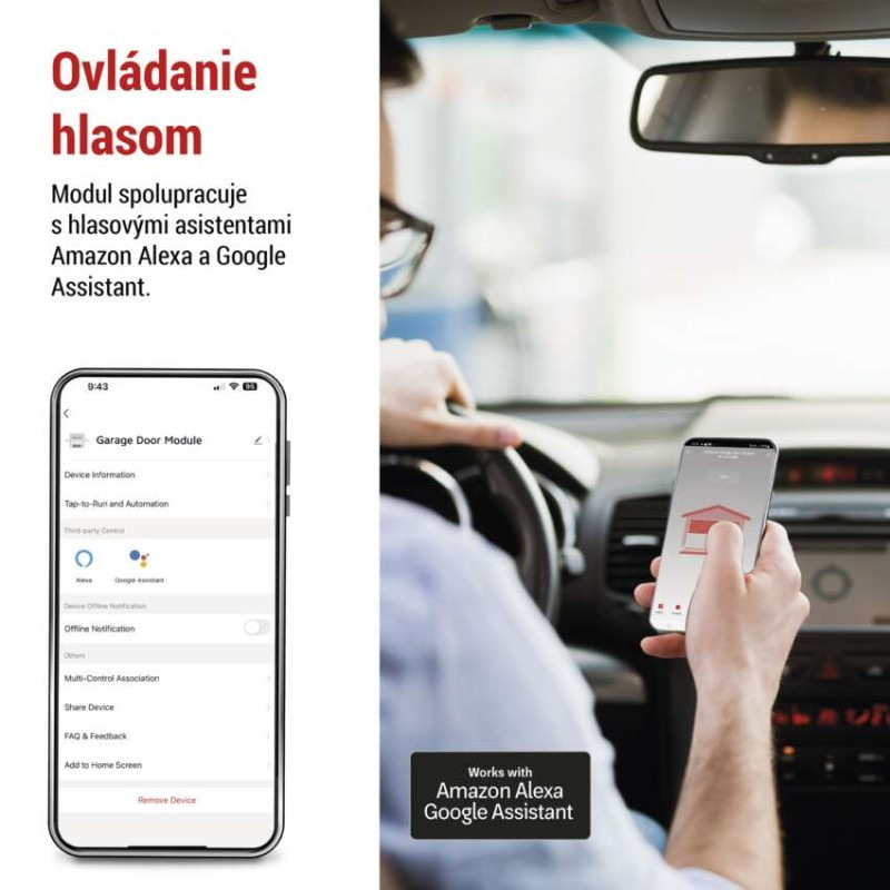 GoSmart modul ovládania garážových dverí IP-2131SW, WiFi 5