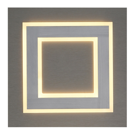 Stropné svietidlo, plast antracit, brúsený sivý kov, akryl biely, DxŠxV: 320x320x55mm, vrátane LED 2 9