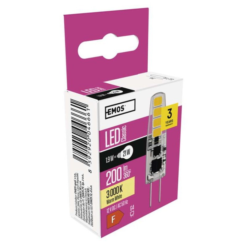 LED žiarovka Classic JC / G4 / 1,9 W (21 W) / 200 lm / teplá biela 10