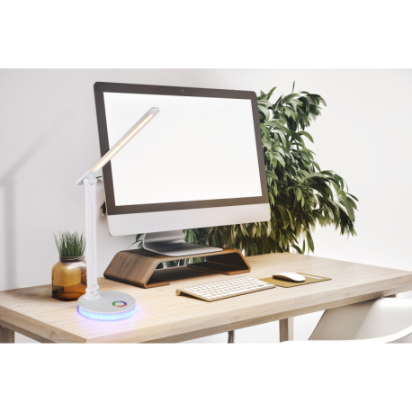 Stolové svietidlo, plast biely, dotykové zapínanie/vypínanie, plynulá regulácia dotykového stmievača 15