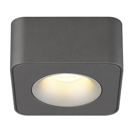 LED reflektor, hliník sivý tmavý, plast sivý, plast číry, DxŠxV: 117x117x55mm, vrátane LED 6,5W 230V 11