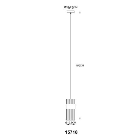 Závesné svietidlo, kov čierny matný, sklo dymovej farby, textilný kábel čierny, možnosť skrátenia vý 15