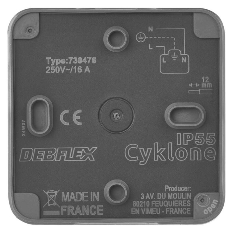 EMOS Cyklone zásuvka nástenná IP55 5