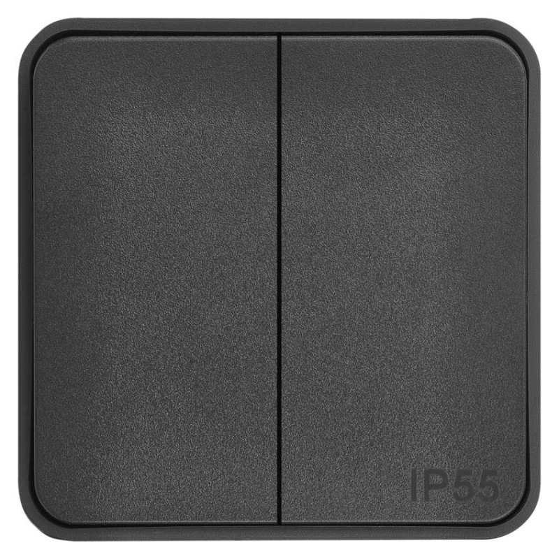 EMOS Cyklone prepínač dvojitý striedavý č. 6 + 6, IP55 1