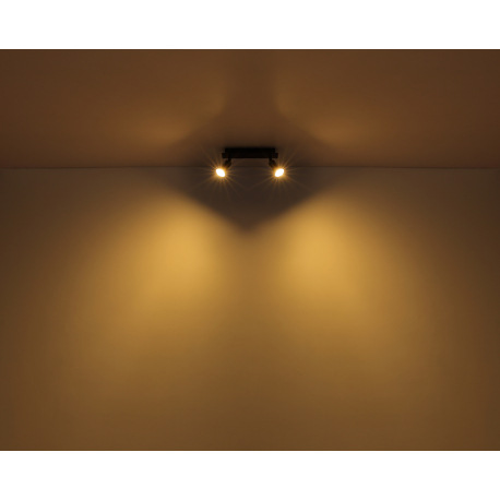 Stropné svietidlo, drevo tmavohnedé, kov čierny, DxŠxV:400x60x90mm, bez žiaroviek 3x GU10, max. 35W 6