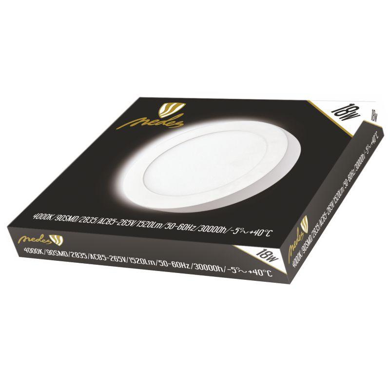 LED prisadený panel 18W / PRSF / SMD / 4000K / WH - LPL324 2