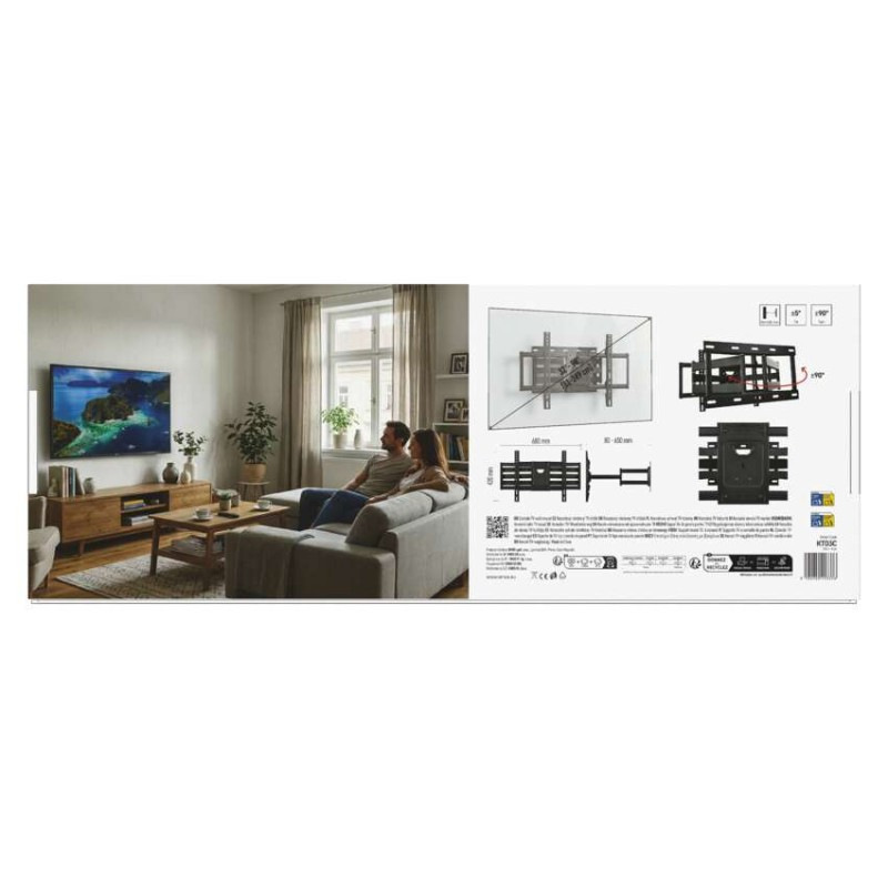 Konzolový nástenný TV držiak 32–98" (81–249 cm) 3