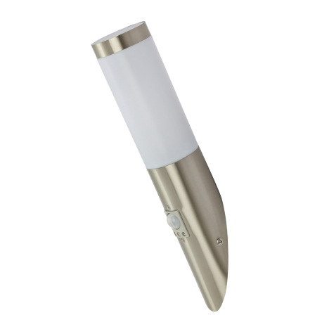 Vonkajšie svietidlo, nerezová ocel, plast biely, IP44, senzor: 90 °, dosah:2-8m, Ø 76, V: 405, H: 17 10