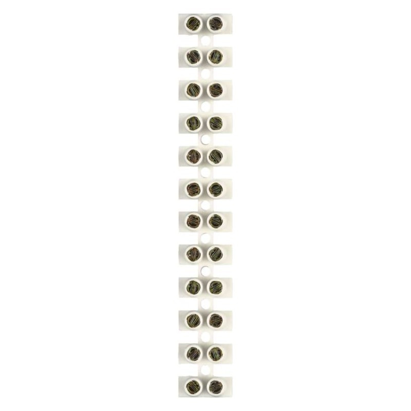 Skrutková svorkovnica 12× 4–6mm2, 450 V, biela 1