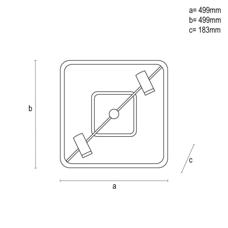 LED stropné svietidlo s diaľkovým ovládačom 70W - TA1334/B 1