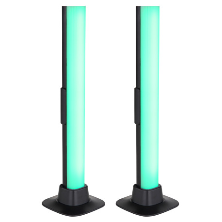 Stolná lampa plast čierny matný, plast biely, vypínač, stmievateľná, RGB dúhový efekt, SmartLight, a 18