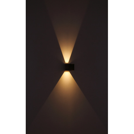 Vonkajšie svietidlo hliník, imitácia tmavého dreva, svieti smerom: hore a dole, IP54, nastaviteľný s 12