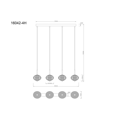Závesné svietidlo, kov čierny matný, číry akryl, kábel PVC čierny, niekoľko úrovní pomocou nástennéh 9