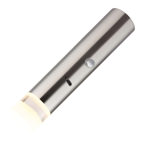 Závesné svietidlo, kov nikel matný, akryl priehľadný, dotykový spínač plynulý, bez adaptéra, USB-C - 8