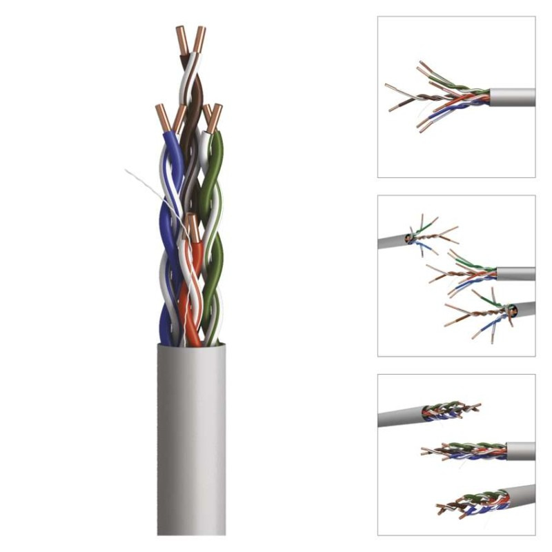 Datový kábel UTP CAT 5E PVC CCA, 100m 11