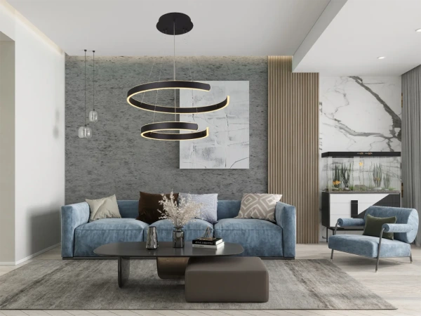 LED závesná lampa na lanku + diaľkový ovládač 120W - J4328/B 4