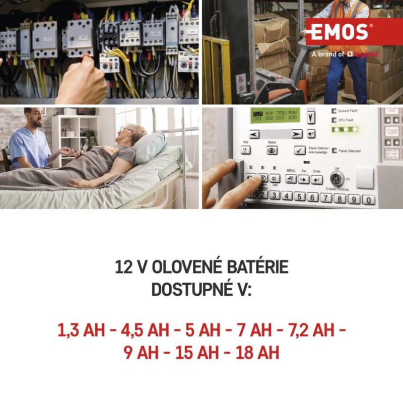 Bezúdržbový olovený akumulátor 12 V/1,3 Ah, faston 4,7 mm 2