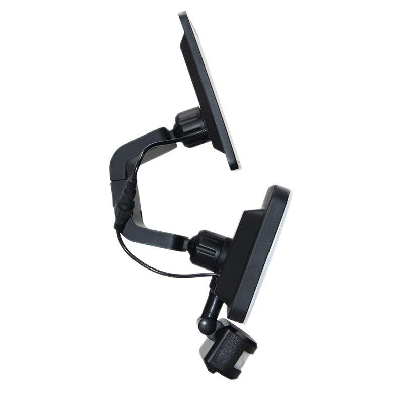 LED čierne vonkajšie solárne svietidlo so senzorom 12W / 3000K - 4100K - 6500K - LS022 20