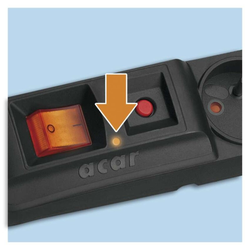 Prepäťová ochrana – 5 zásuviek, 3m, čierna 7