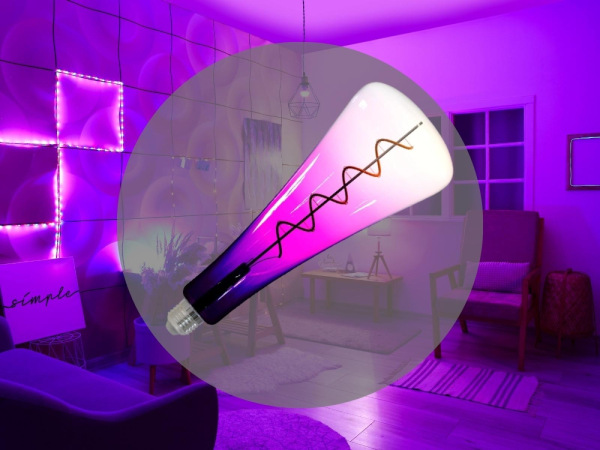 LED dekoratívna žiarovka / filament SHAPE 5W PURPLE - T110 / E27 / 1800K - ZSF111 2