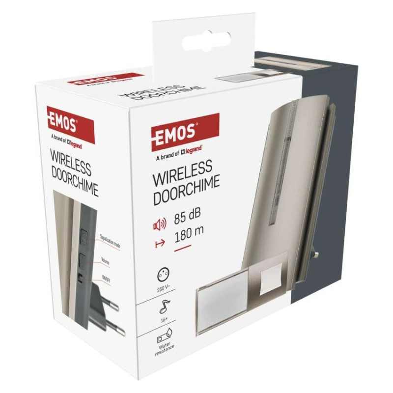 Domový bezdrôtový zvonček P5760N do zásuvky, možnosť predĺženia signálu 14