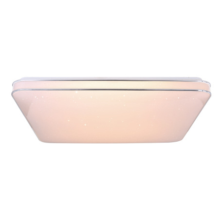 Stropné svietidlo, kov biely, akryl opál, chróm, trblietavý efekt, nočné svetlo, stmievateľné, diaľ. 3