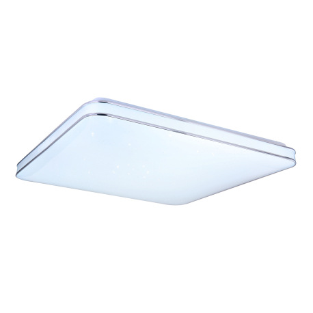 Stropné svietidlo, kov biely, akryl opál, chróm, trblietavý efekt, nočné svetlo, stmievateľné, diaľ. 17