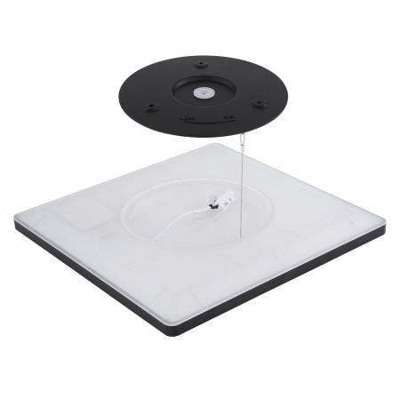 Stropné svietidlo, plast čierny/satinovaný, plast biely, podsvietenie, 3 úrovne osvetlenia pomocou n 8